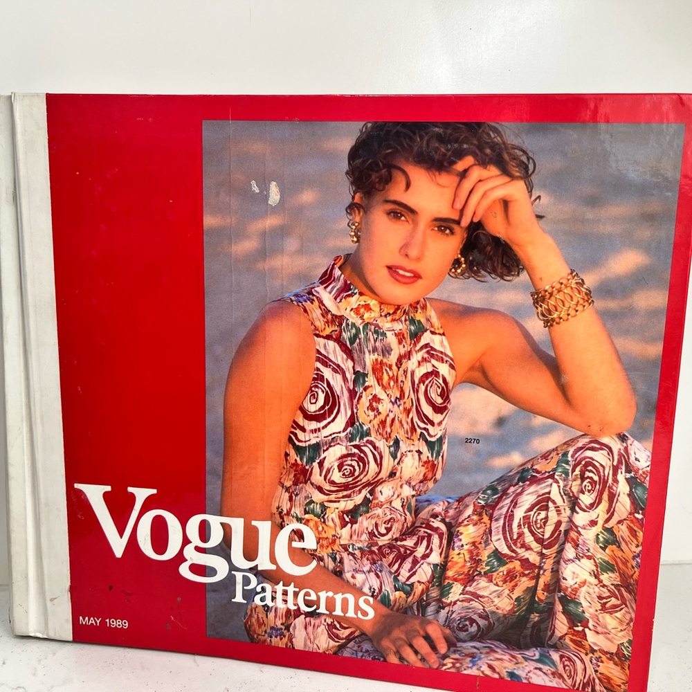 May 1989 VOGUE PATTERNS Store Countertop VTG Book HUGE Hardback Rare
